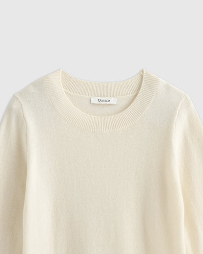 Washable Cashmere Crewneck Sweater - 6 / Heather Grey