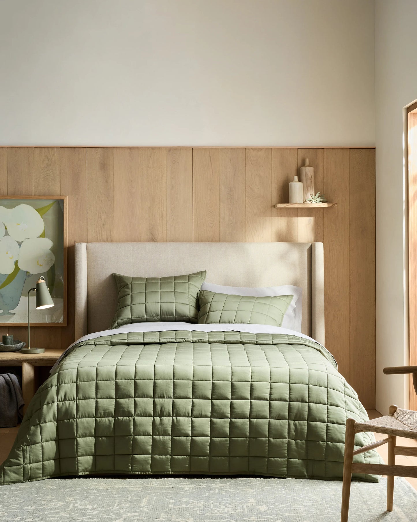 Bamboo Box Quilt - Twin / Sage