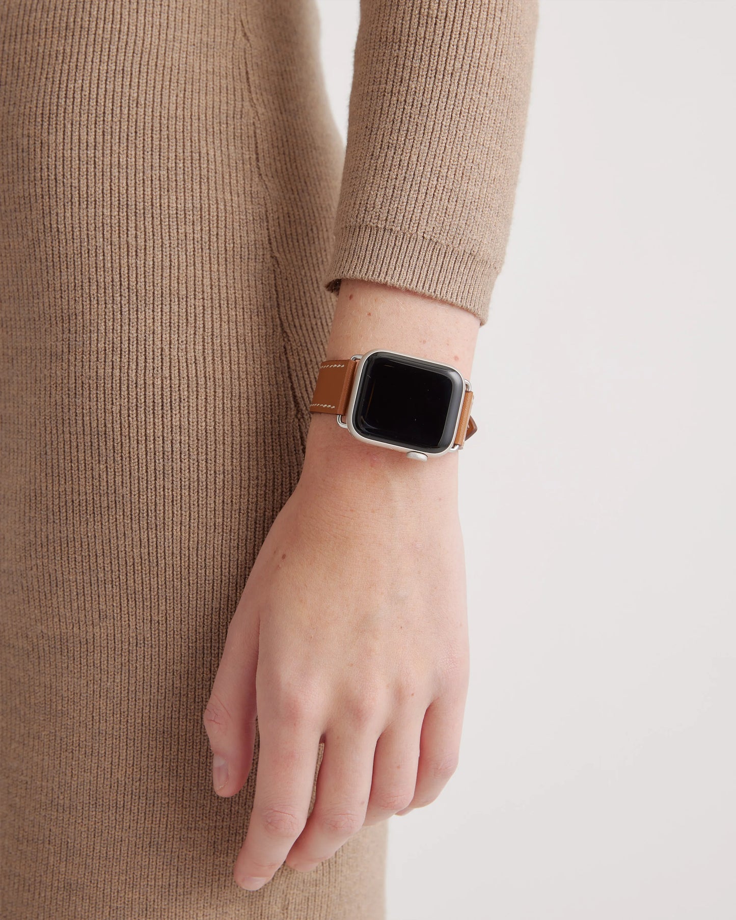 Leather Smartwatch Band - 38mm - 42mm / Cognac