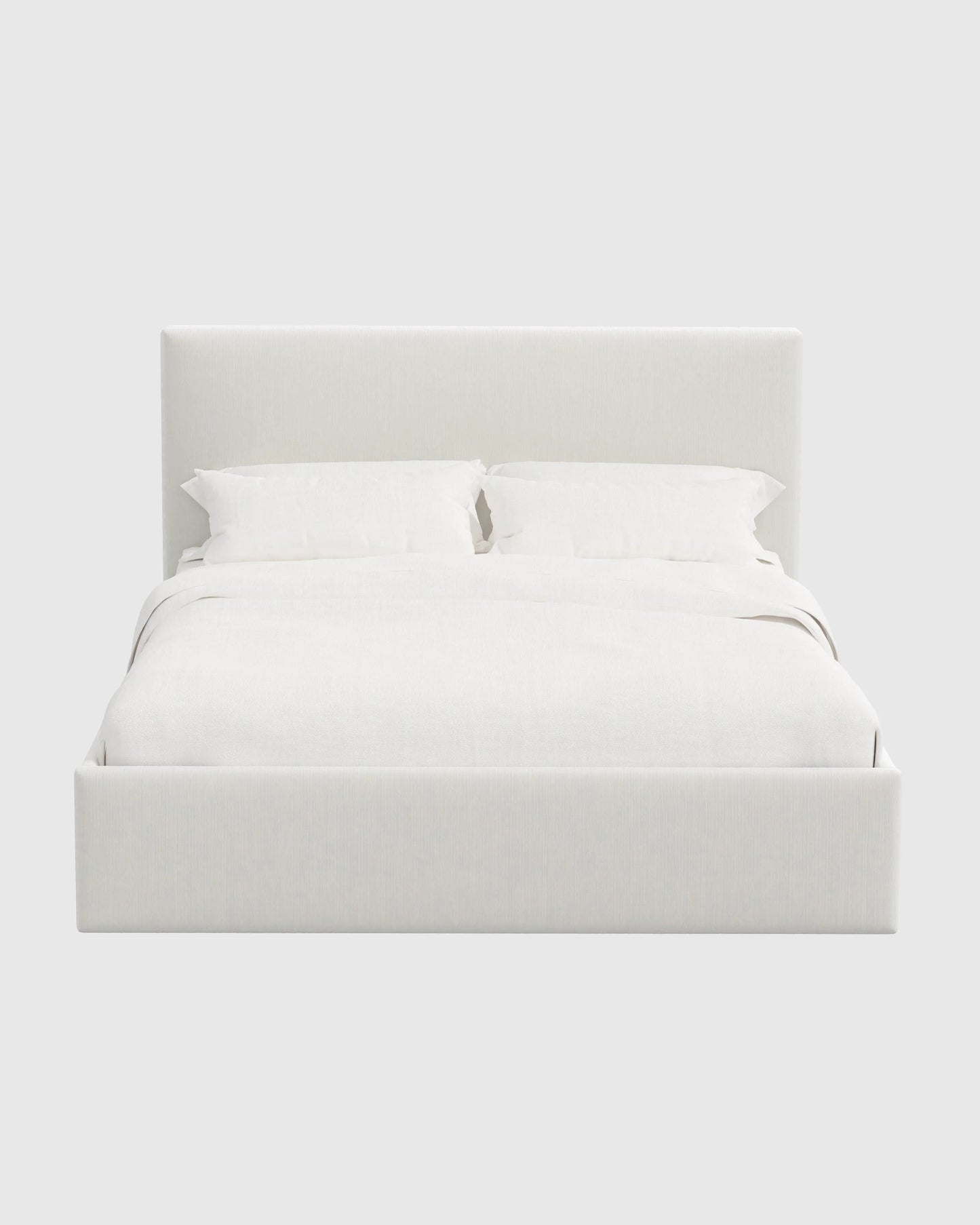 Square Bed in Performance Velvet - Full / Chocolate