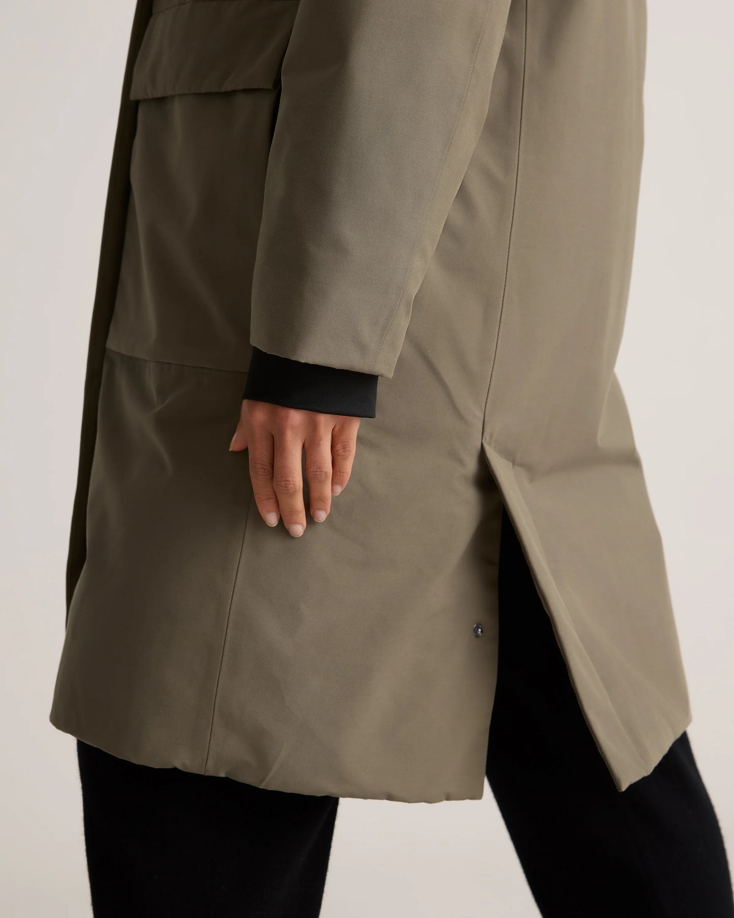 Responsible Down Hooded Long Parka - XS / Storm Blue