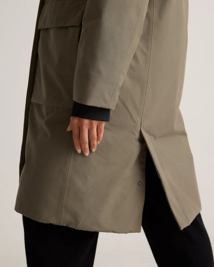 Responsible Down Hooded Long Parka - XS / Storm Blue
