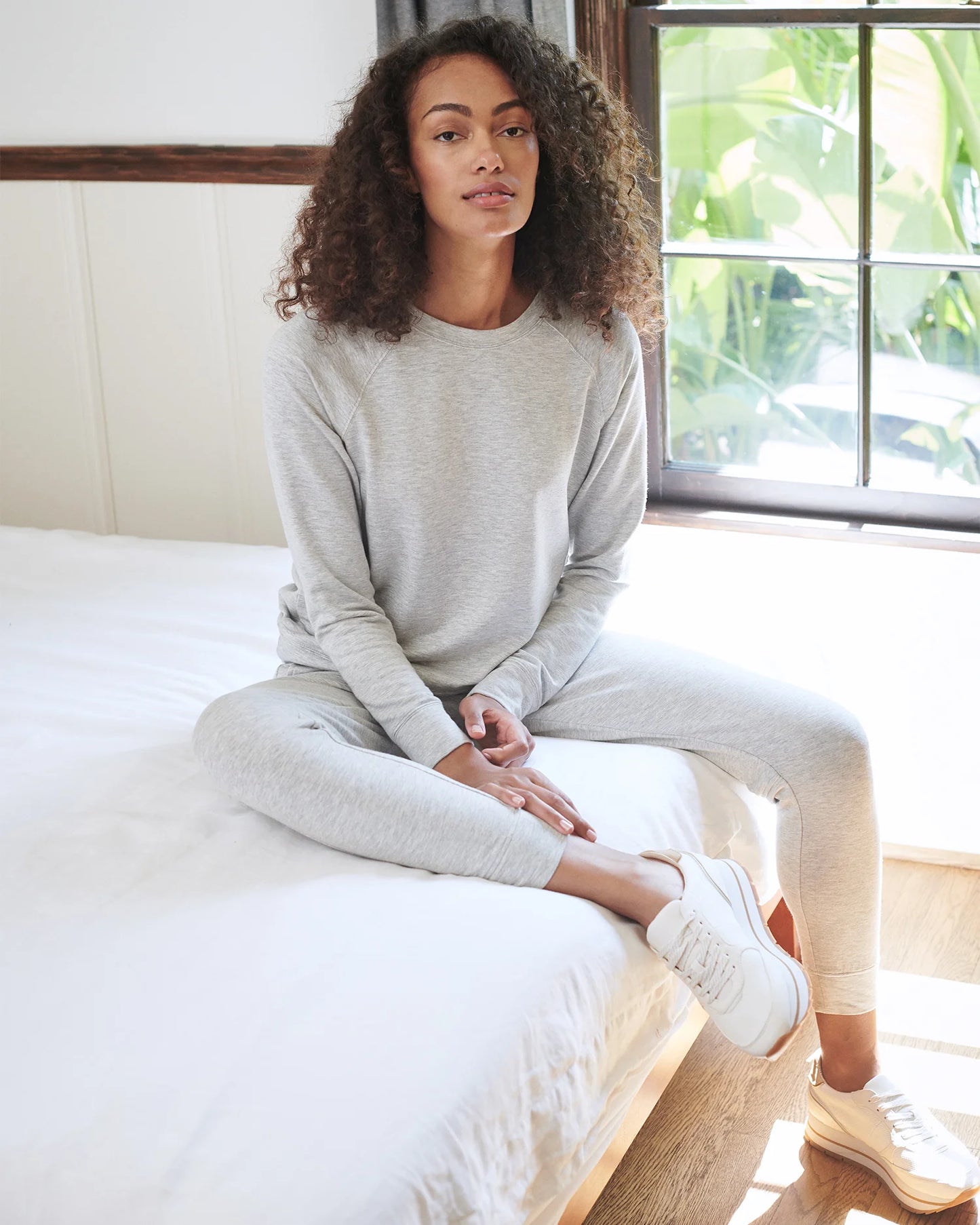 SuperSoft Fleece Crew - XS / Smoked Thyme Green