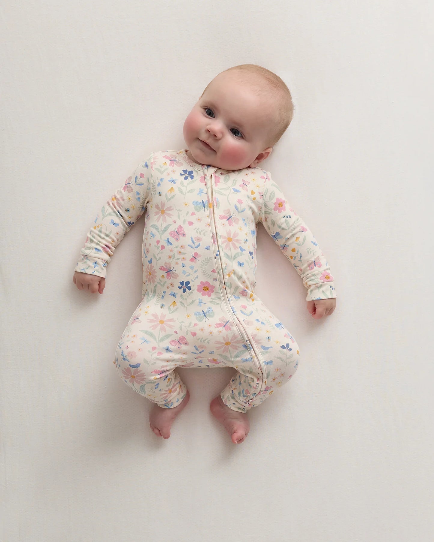 Bamboo One Piece Pajama - 0-3M / Wildflower Dreams