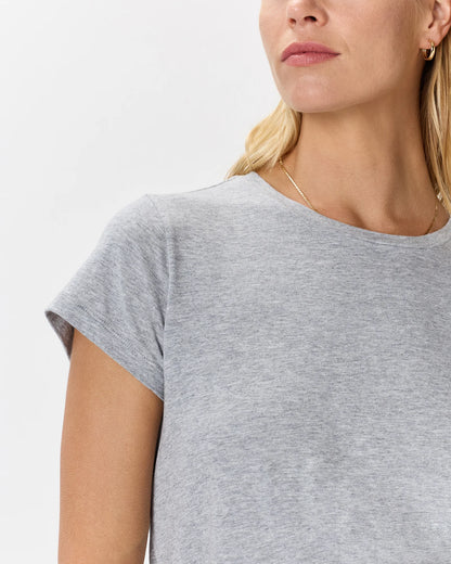 Cotton Modal Crew Neck Swing Tee - XS / White