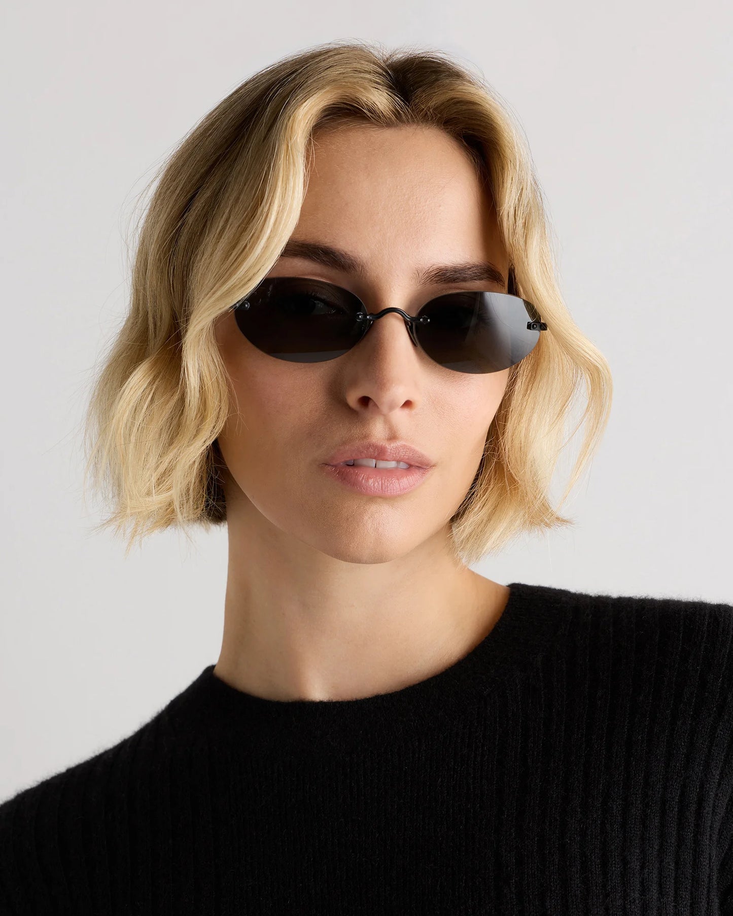 Seoul Polarized Stainless Steel Sunglasses - Standard / Black with Grey lens