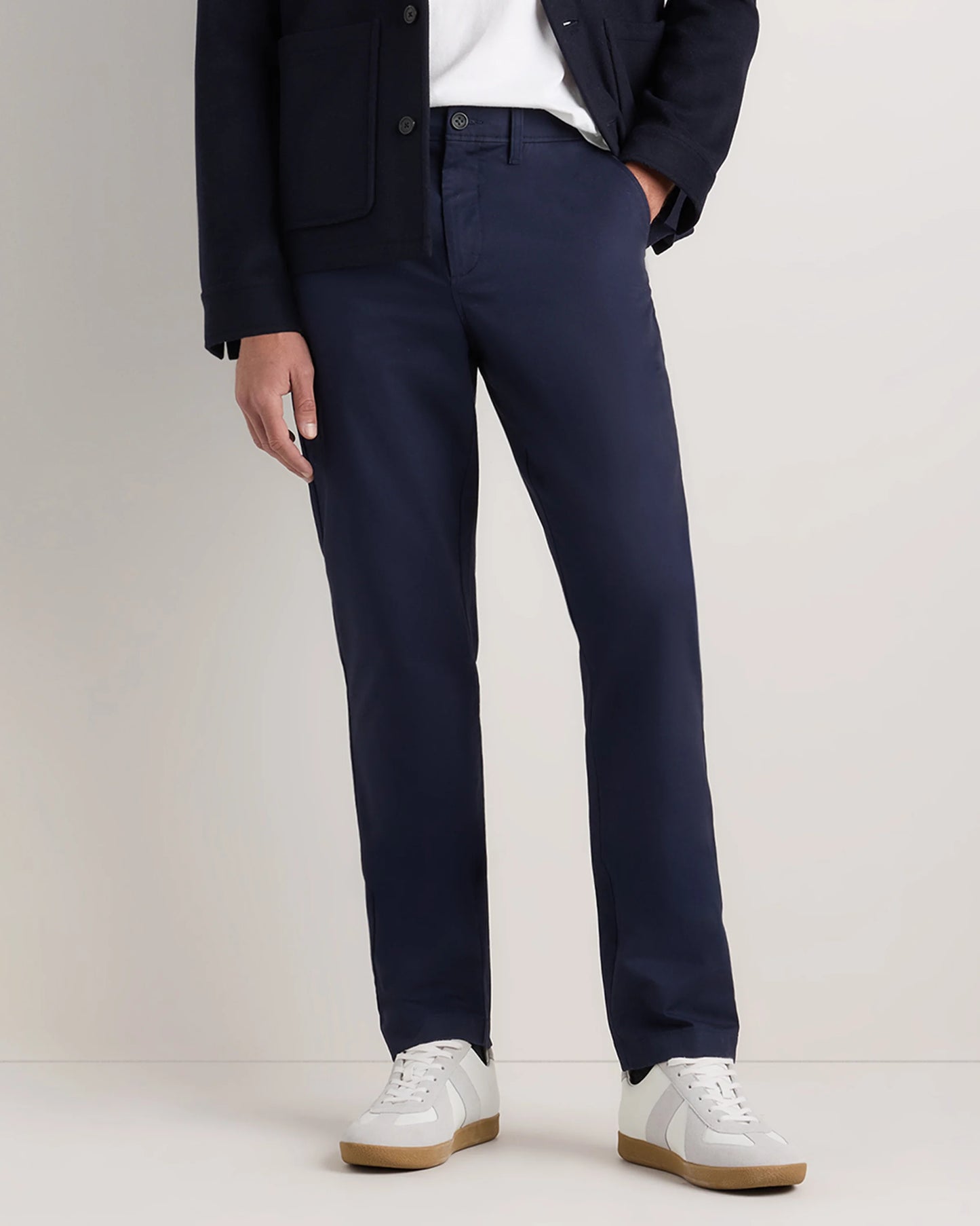 Organic Cotton Stretch Chino Pants - Straight - 30X30 / Stone
