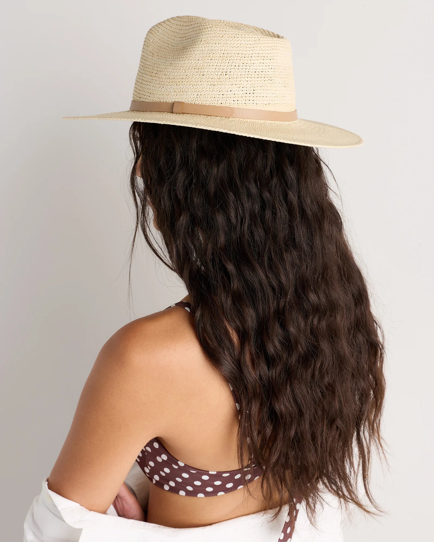 Toquilla Straw Crochet Fedora - S / Natural