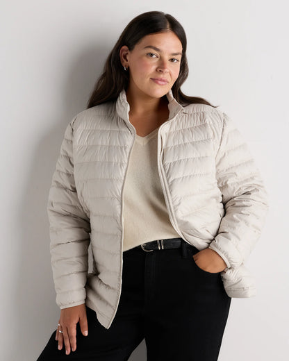Lightweight Down Packable Puffer Jacket - 1X / Black