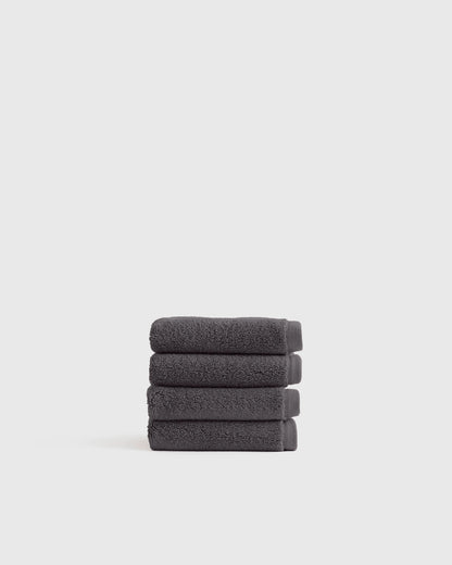 Plush Organic Turkish Cotton Washcloth (Set of 4) - One Size / White