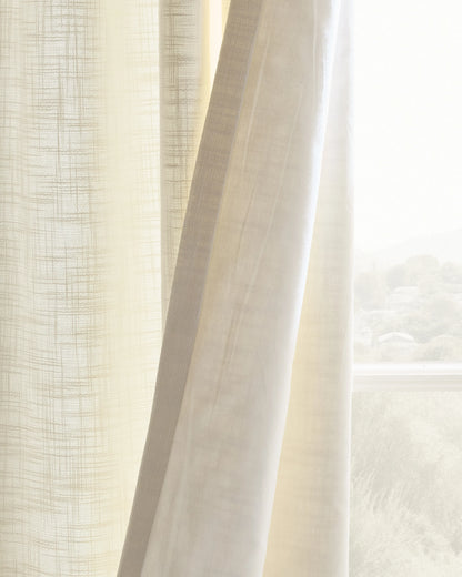 Textured Cotton Curtain - 48x84 / Ivory