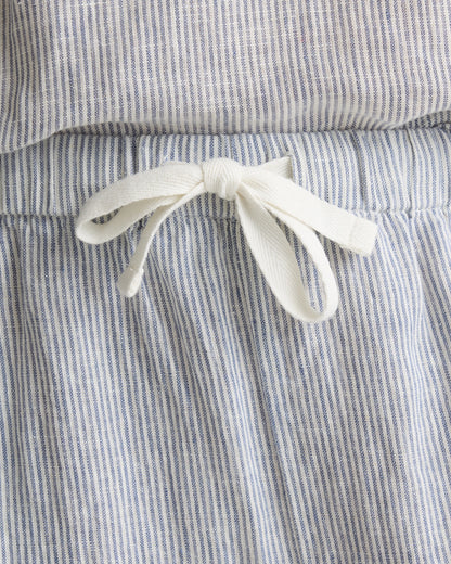 100% European Linen Pajama Set - XS / French Blue
