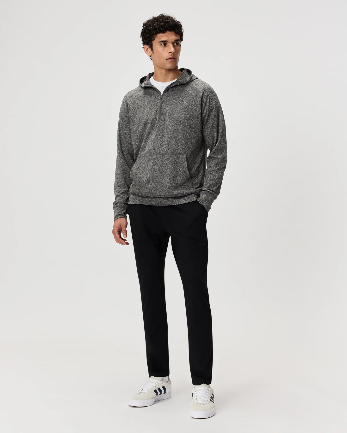 Flowknit Performance Half-Zip Hoodie - S / Heather Green