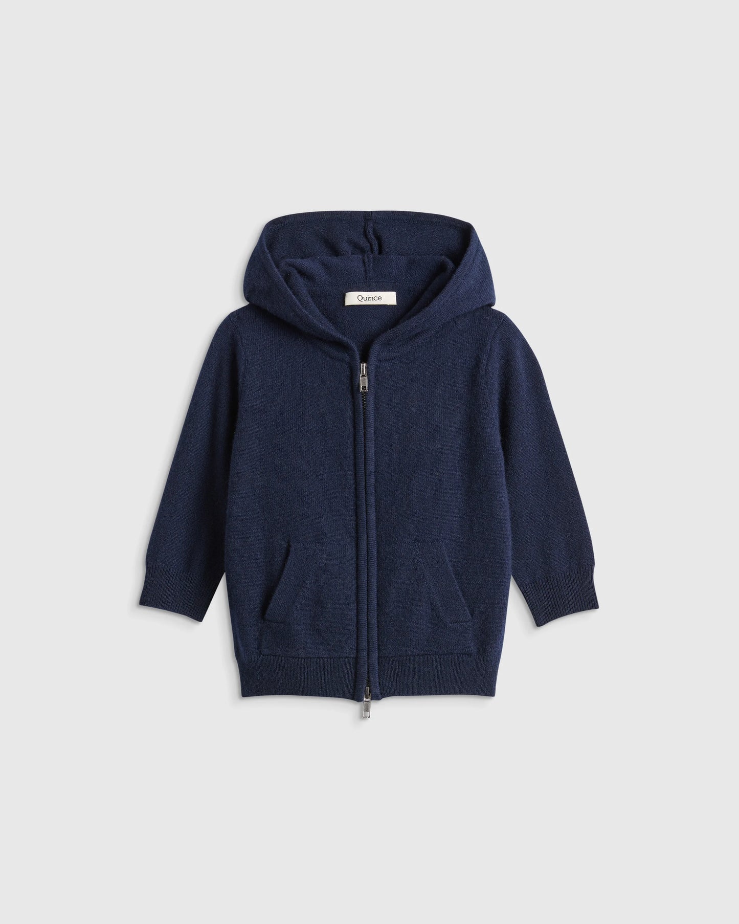 Washable Cashmere Full Zip Hoodie - 3-6M / True Navy