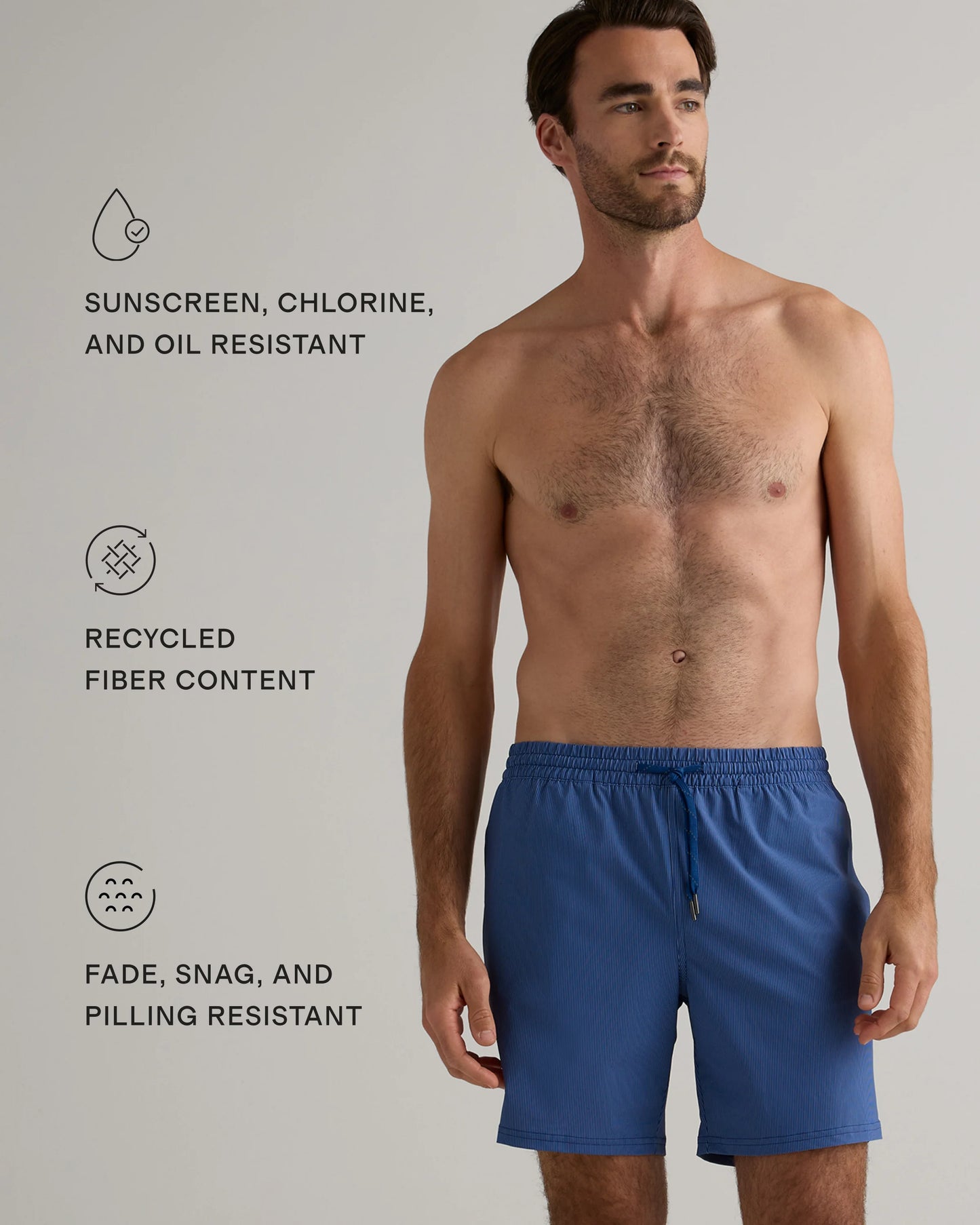 Italian Swim Trunks - 7" - XS / Navy Diamond Geo