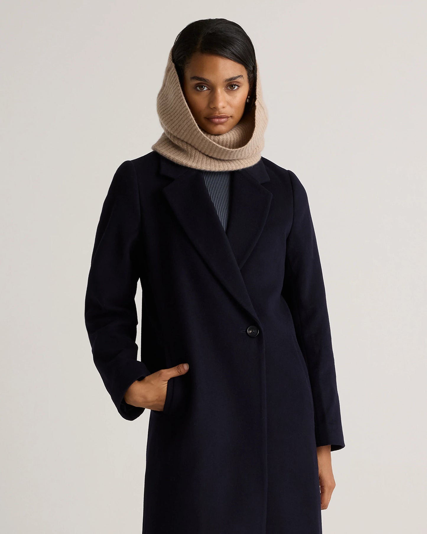 Mongolian Cashmere Snood - One Size / Ivory