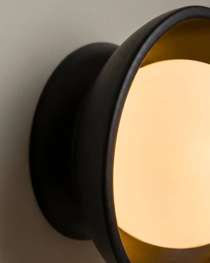 Classic Ceramic and Glass Globe Sconce - 6.25" / Natural