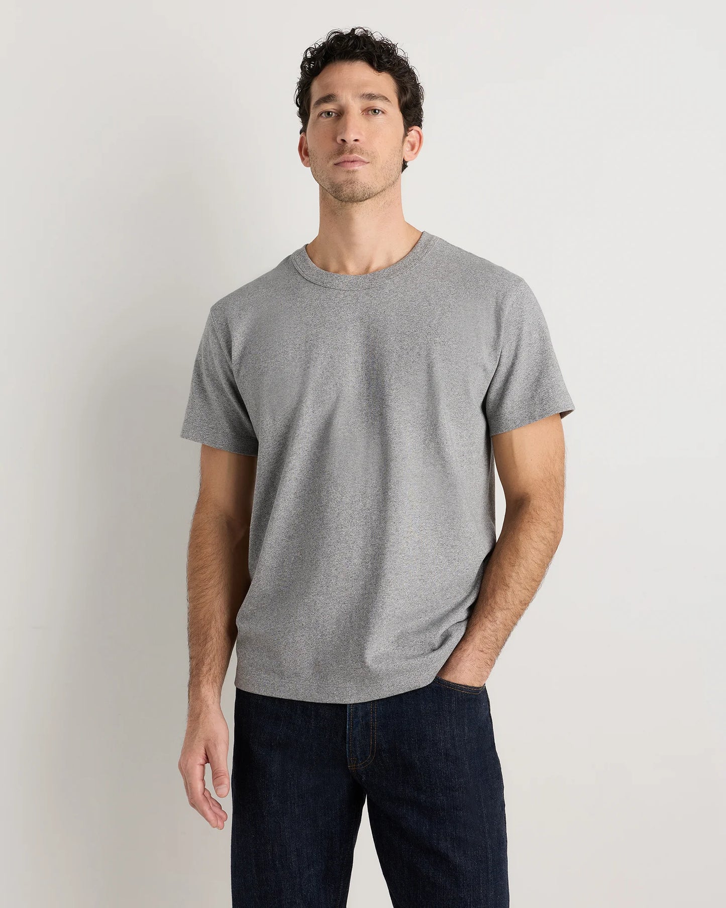 100% Organic Cotton Heavyweight Tee - XS / Natural