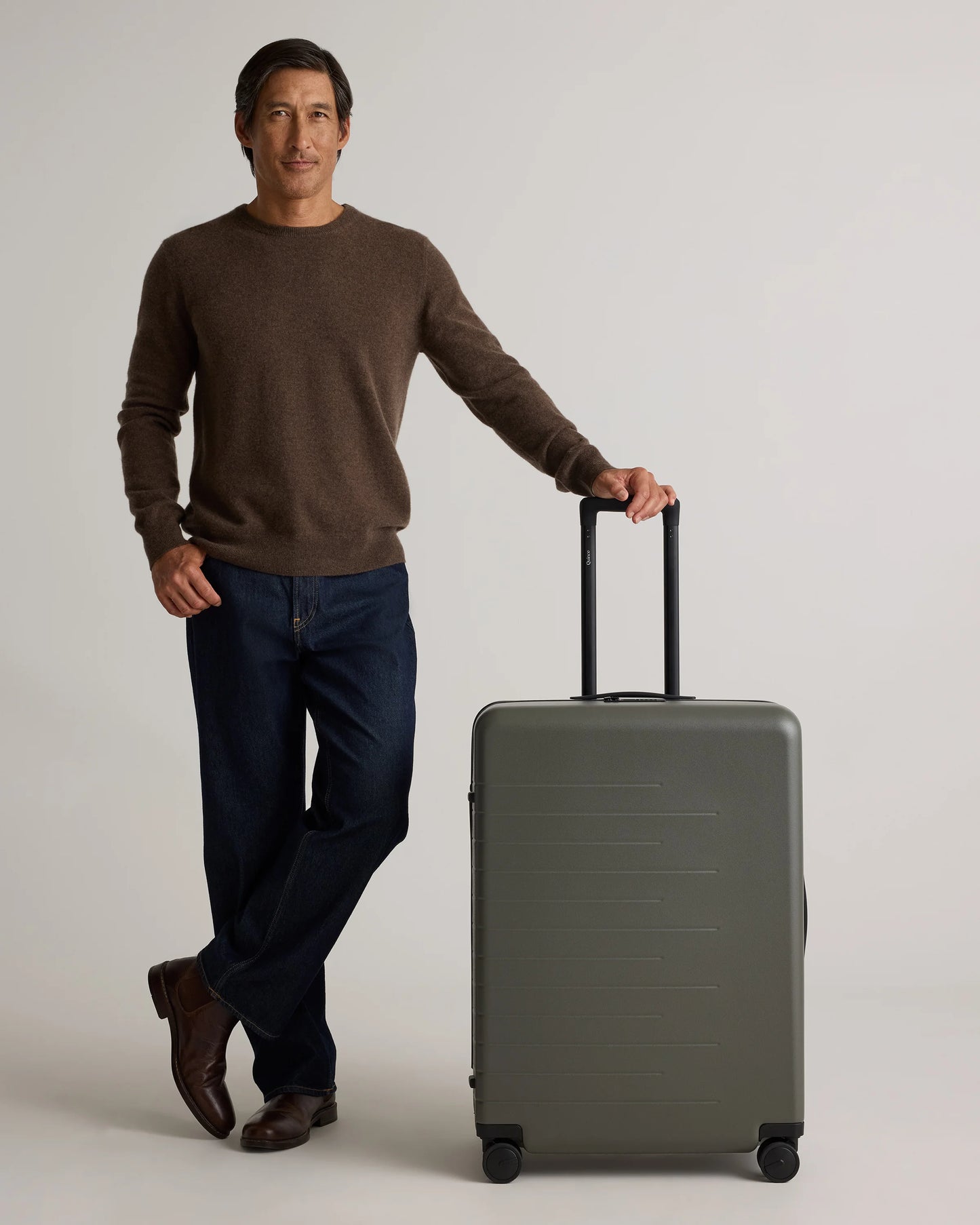 Small Carry-On & Large Check-In Suitcase Set - One Size / Olive