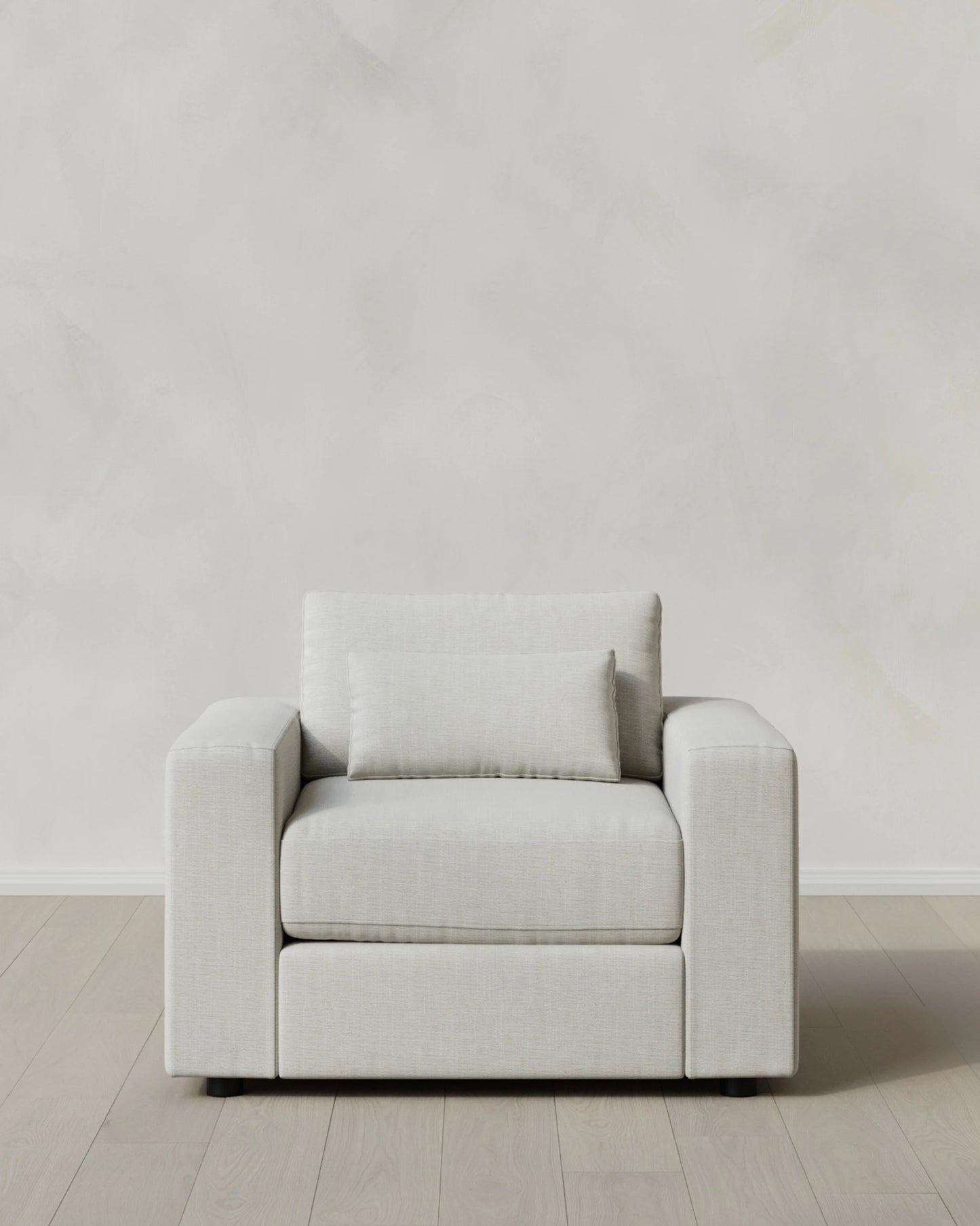 Ashford Deep Seat Chair and a Half in Performance Chenille Linen Blend - 46" / Snow