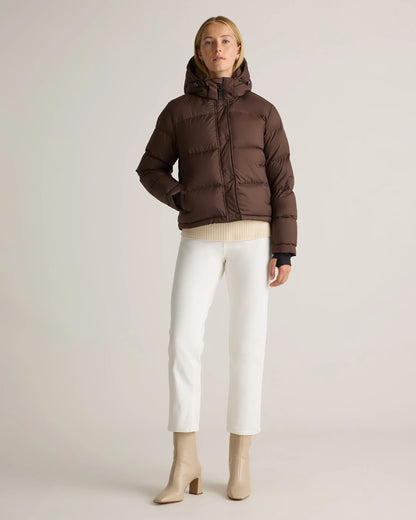 Responsible Down Cropped Puffer Jacket - XS / Shiny Black