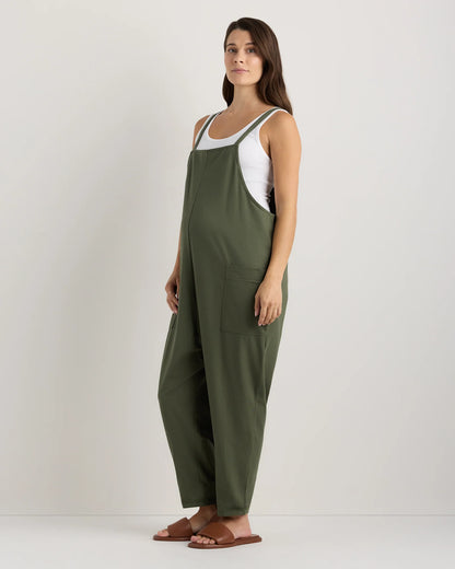 Organic Cotton Maternity Overalls - XS / Deep Navy