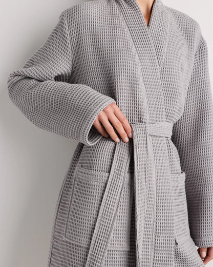 Organic Turkish Waffle Robe - XS / White