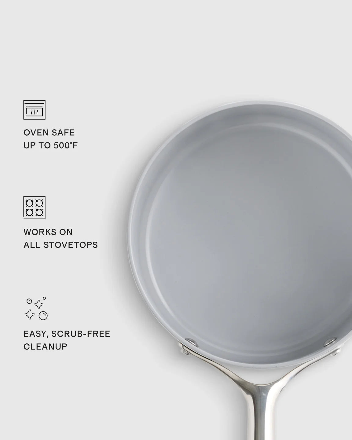 Ceramic Nonstick Saucepan: 3QT - One Size / Navy