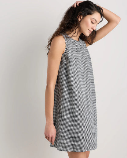 100% European Linen Tank Mini Dress - XS / Martini Olive