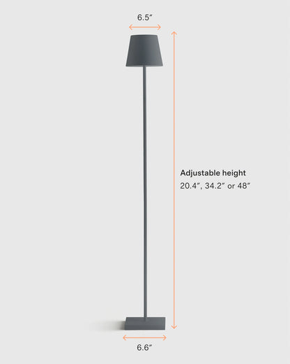 Poldina Pro Rechargeable Floor Lamp by Zafferano - One Size / White