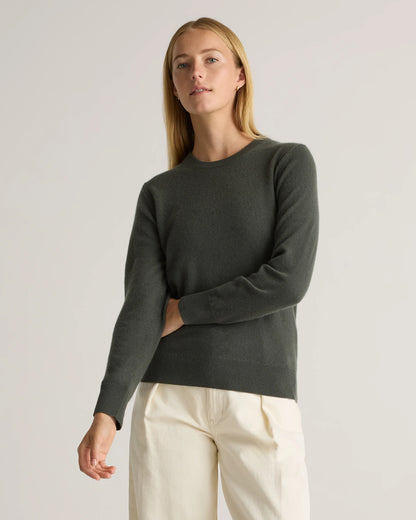 Mongolian Cashmere Crewneck Sweater - XS / Ivory