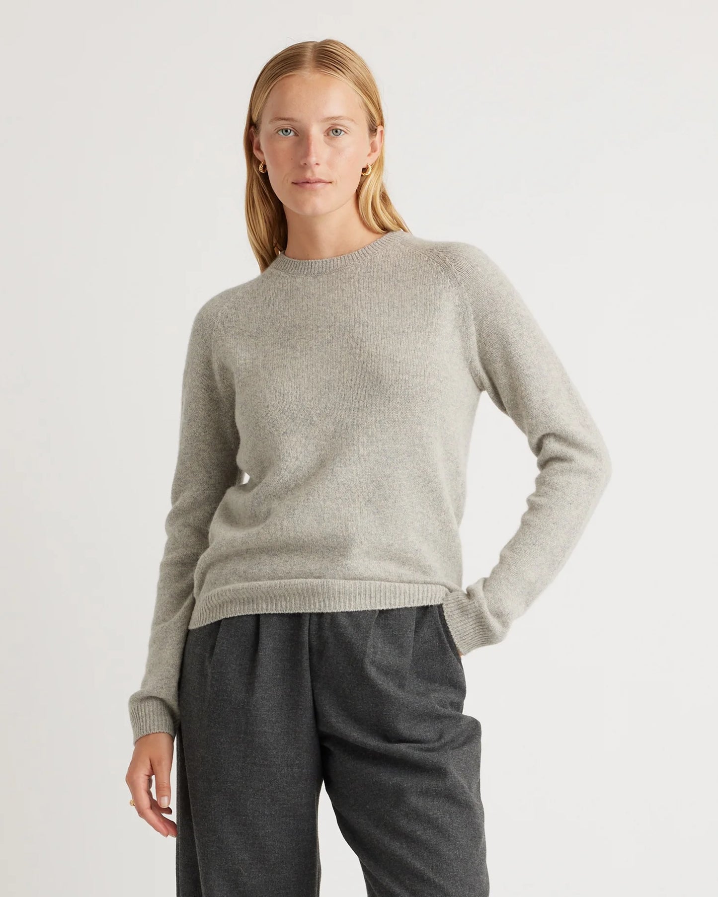 100% Yak Wool Crewneck Sweater - XS / Black