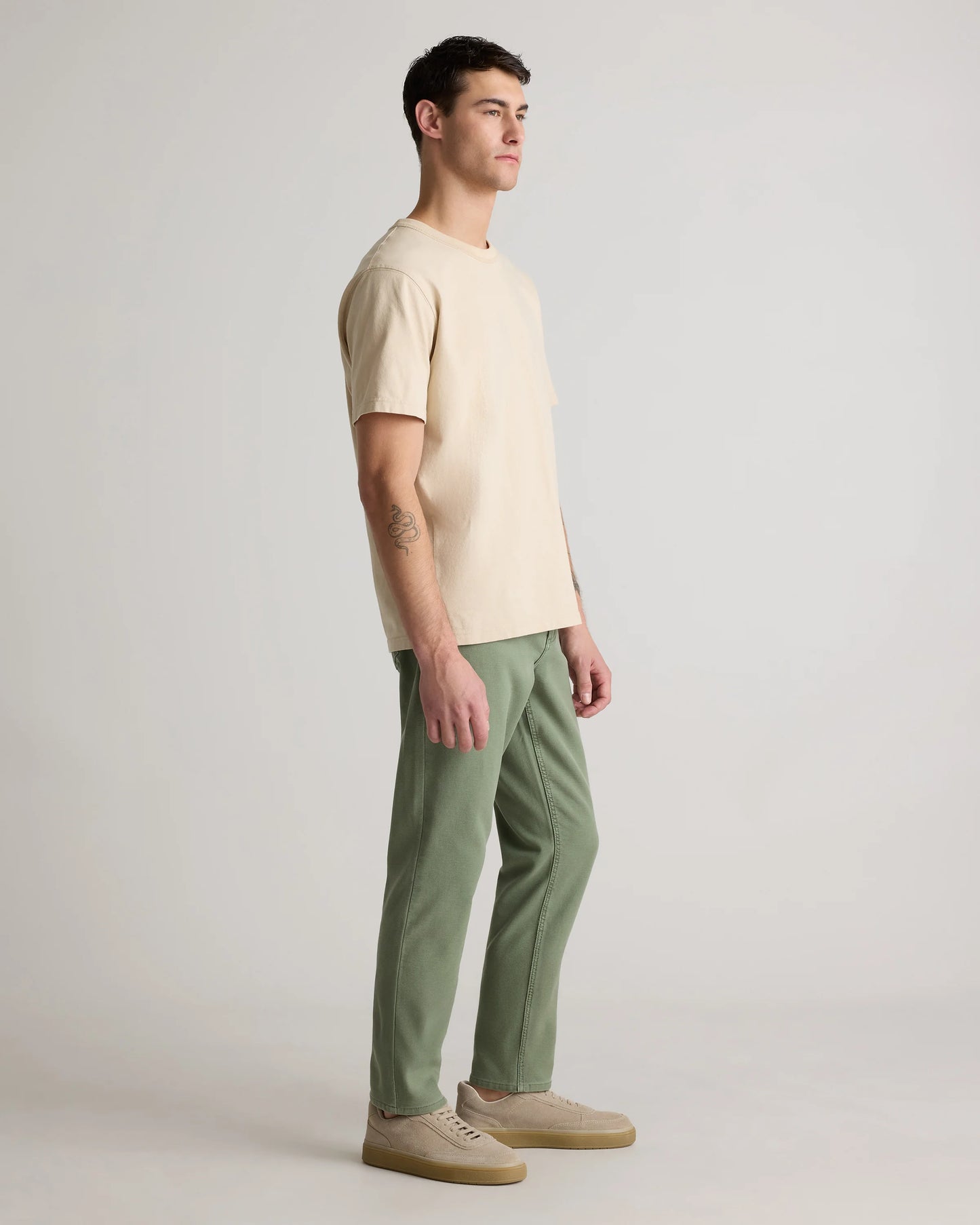 French Terry 5-Pocket Pants - Slim - 30X30 / Bayberry Olive