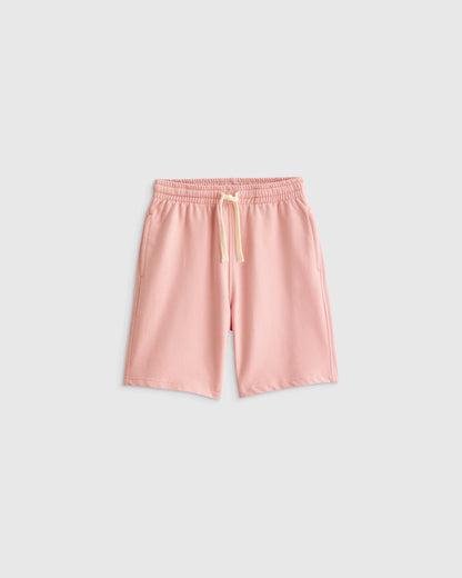 100% Organic Cotton French Terry Short - 6 / Coral Pink