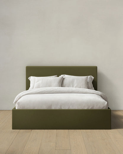 100% Linen Square Bed - Full / Canvas