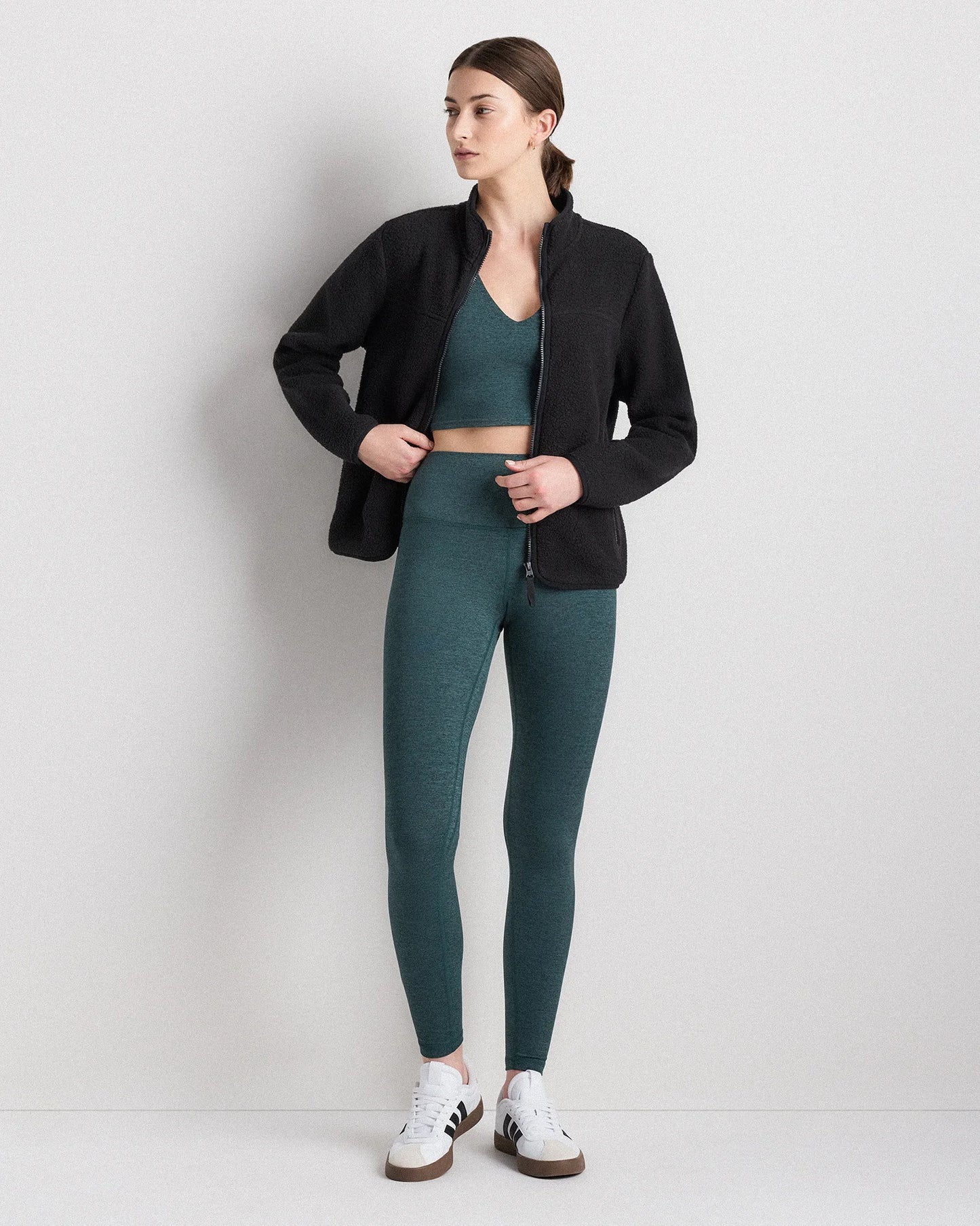 Sherpa Full-Zip Jacket - XS / Deep Navy/Spa Blue