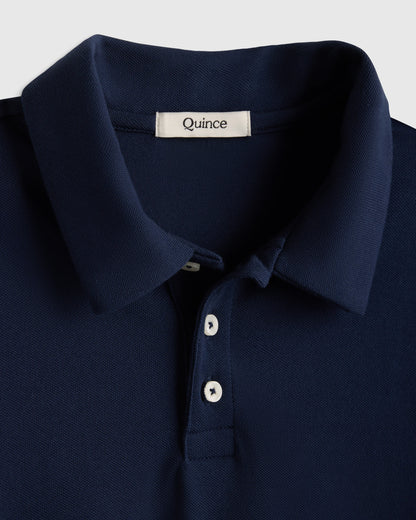Organic Cotton Long Sleeve Pique Polo - 2T / White