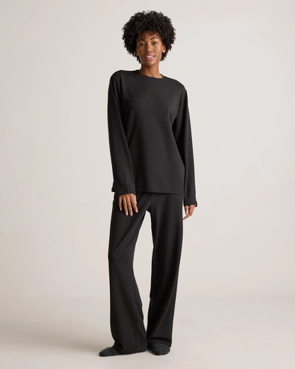 Dream Lounge Oversized Long Sleeve Pajama Set - XS / Light Heather Grey