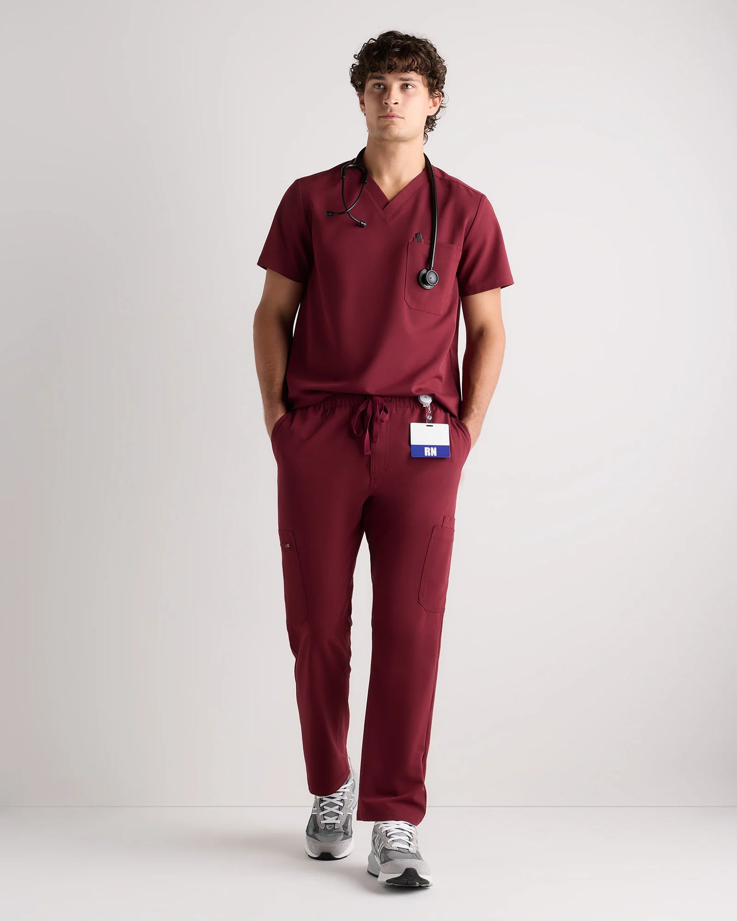AeraFlex 3-Pocket Scrub Top - S / Bold Black