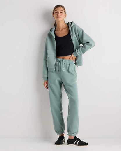 Everyday Fleece Full-Zip Hoodie - XS / Coastal Sage