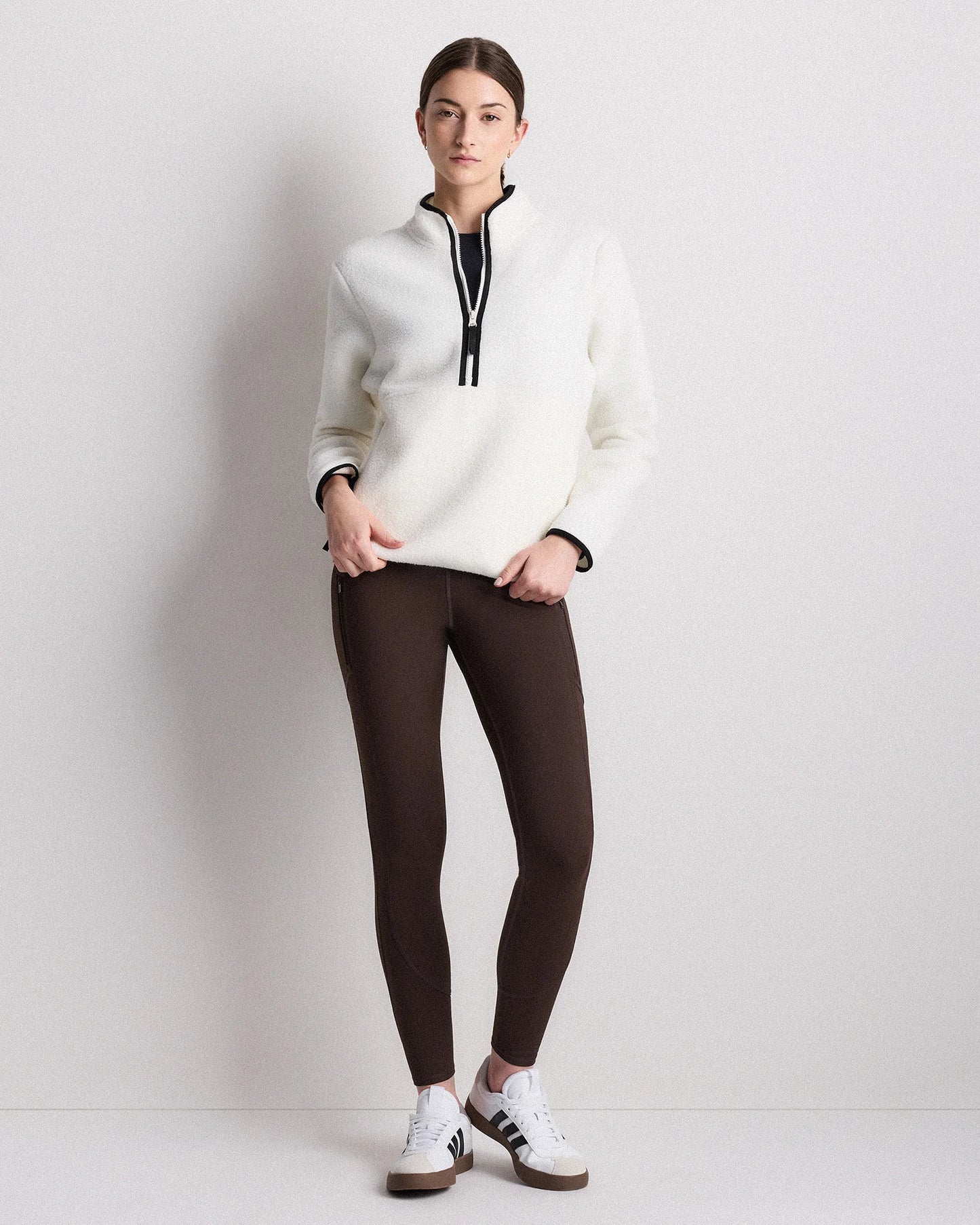 Sherpa Half-Zip Jacket - XS / Deep Navy/Spa Blue