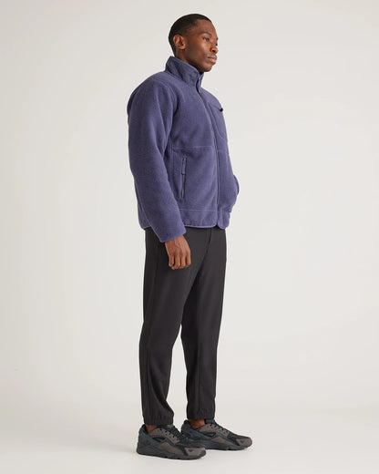 Sherpa Full Zip Jacket - S / Navy