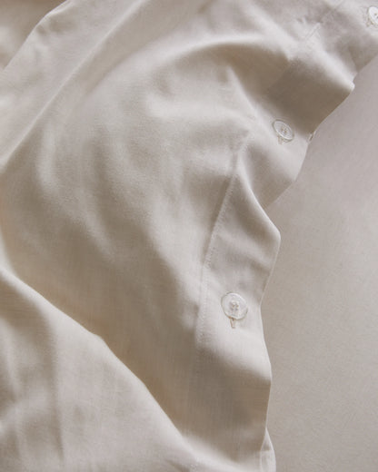 Mongolian Cashmere Cotton Duvet Cover Set - Twin / Natural