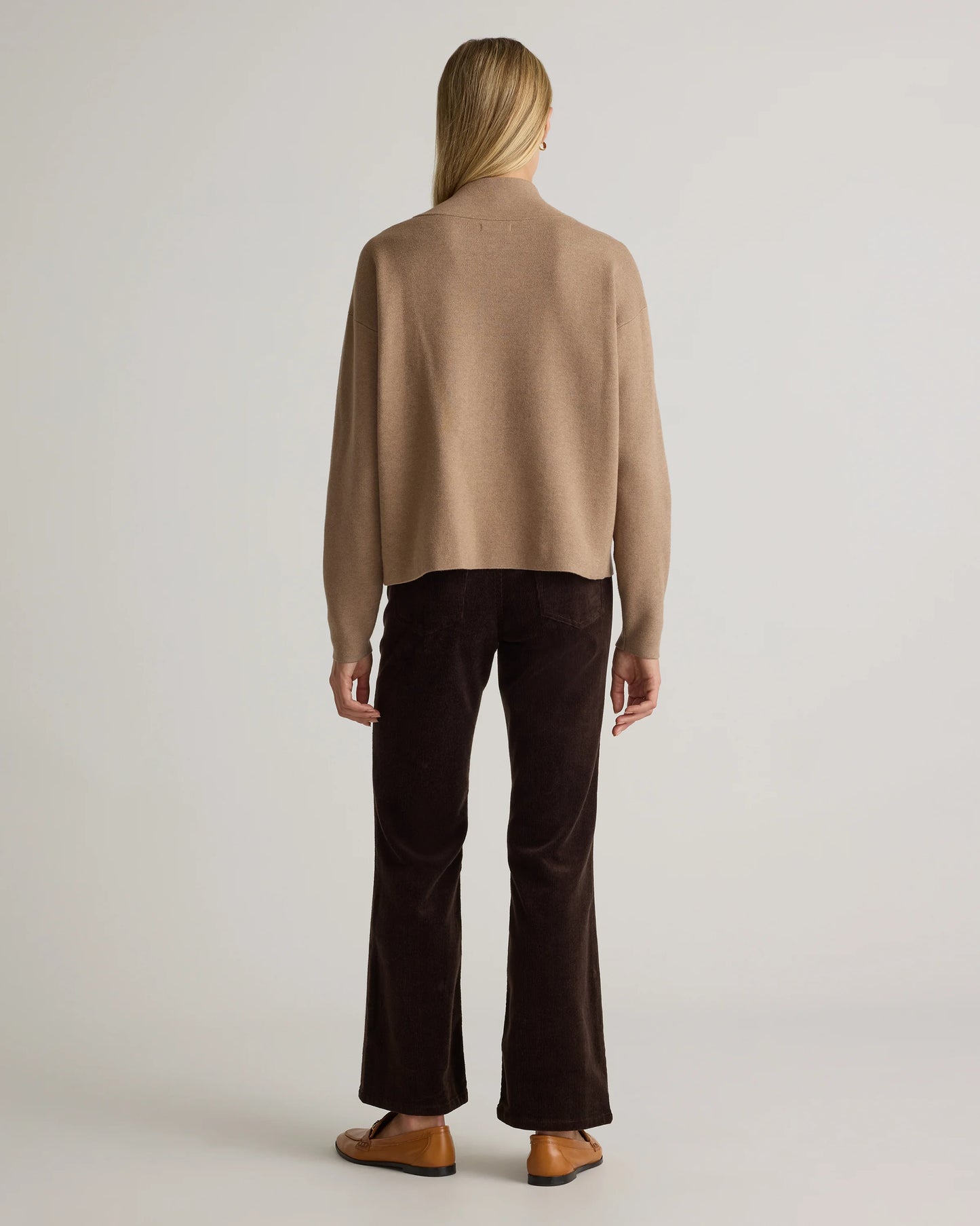 Organic Stretch Corduroy Flare Pants - 0 / Black