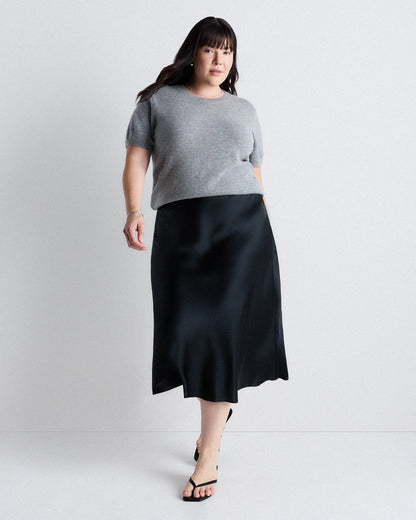 100% Washable Silk Skirt - 1X / Wine Tasting Red
