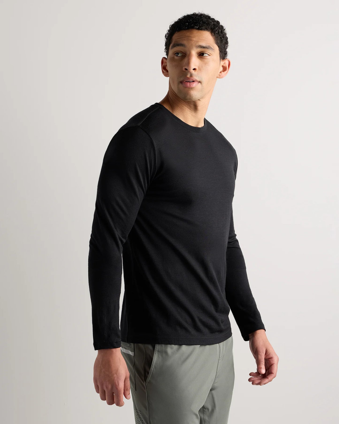 100% Merino Wool All-Season Long Sleeve Base Layer Tee - XS / Off-White