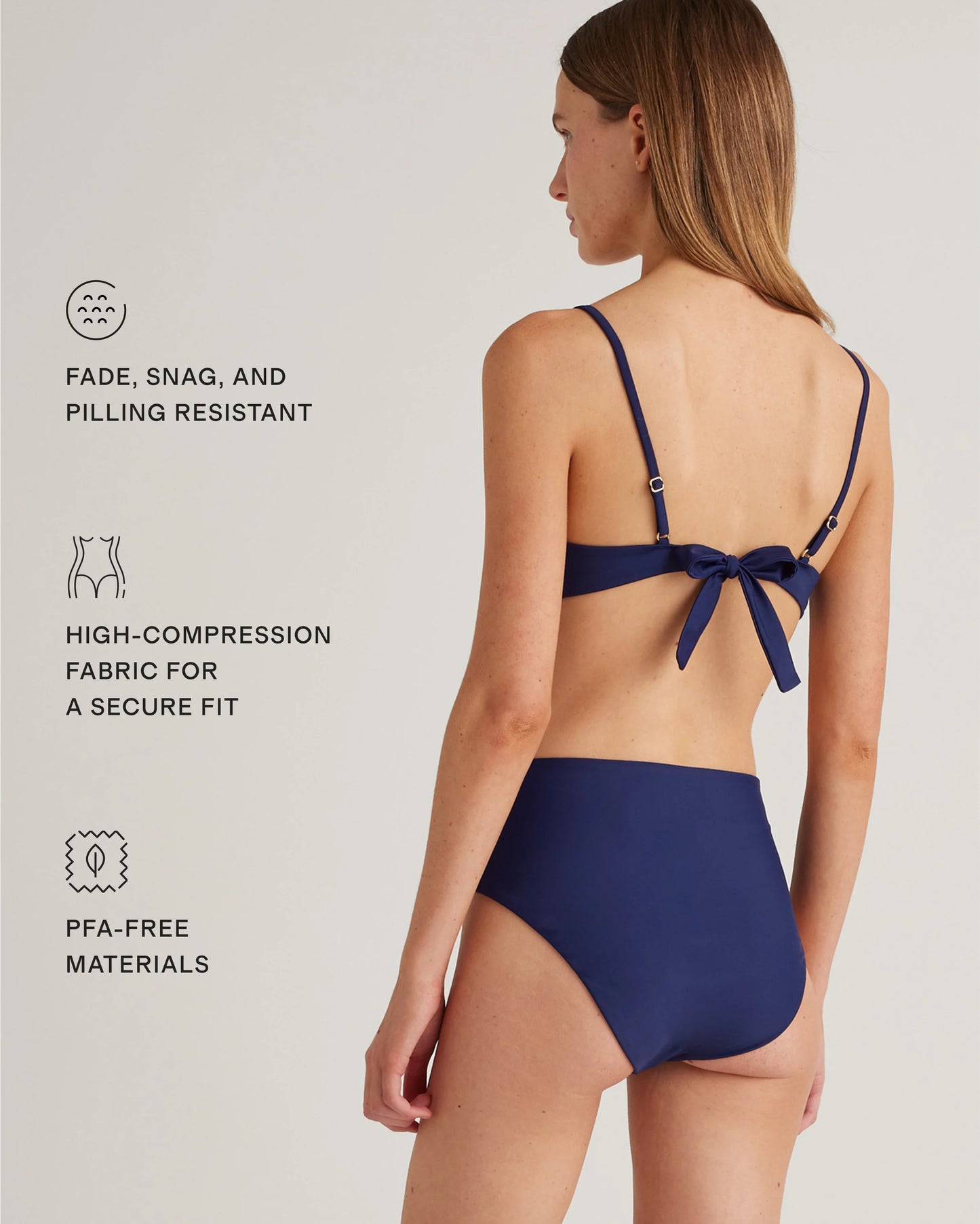 Italian Scoop Neck Bikini Top - XS / Electric Blue Floral