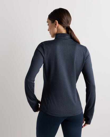 Flowknit Quarter-Zip Pullover - XS / Heather Deep Navy