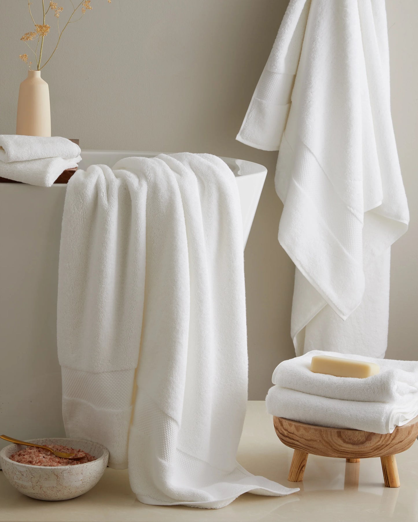 Turkish Ultra Plush Bath Sheet Bundle - One Size / White