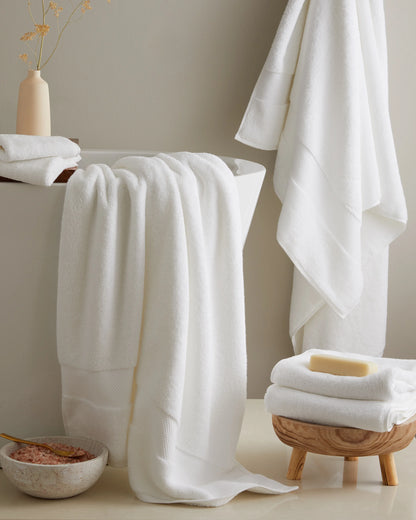 Turkish Ultra Plush Bath Sheet Bundle - One Size / White